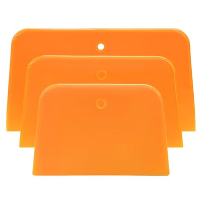 3 PCS Body Filler Spreaders, 4" 5" 6" Reusable Squeegee Flexible Car Body Filler Spreader Tool, Plastic Maintenance Tool for Automotive Applying Fillers Putties Glazes Caulks - color: 3 PCS