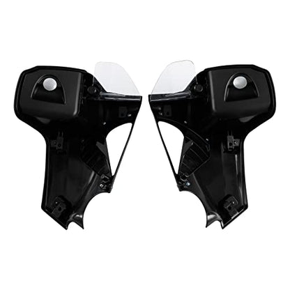 TCT-MOTORPARTS Mustache Engine Guard Highway Crash Bar+ Vivid Black Lower Fairing Kit Fit for Indian Chieftain 2017-2018 Roadmaster 2023-2025 Springfield Dark Horse - color: Black Crash Bar+Vivid Black Fairing