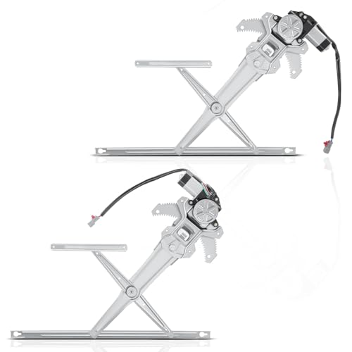 A-Premium Front Driver and Passenger Side Power Window Regulator with Motor - style: Front Driver and Passenger