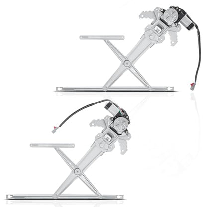 A-Premium Front Driver and Passenger Side Power Window Regulator with Motor - style: Front Driver and Passenger