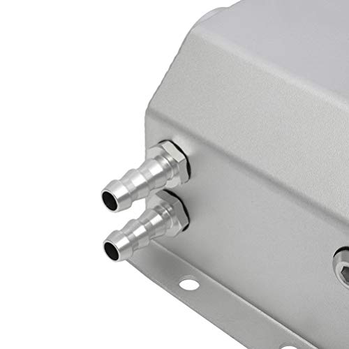 SCITOO Radiator Tank Coolant Reservoir Bottle 1L Universal Aluminum Coolant Overflow Tank Silver