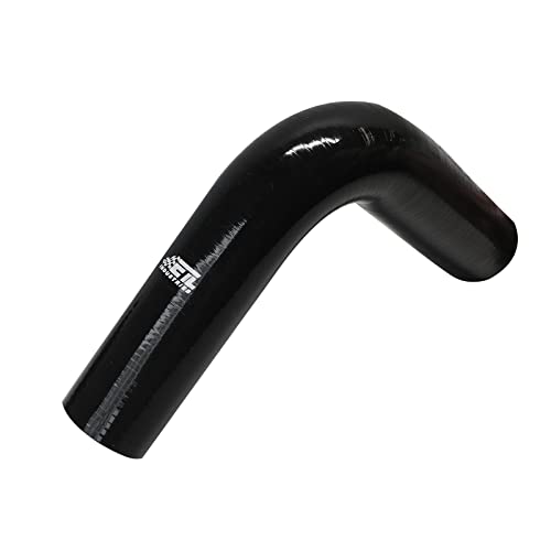 2" ID, 7" Leg Length 90 Degree Elbow Silicone Coupler Hose, 4-Ply Reinforced Universal Silicone Pipe Hose Turbo Intake Tube Intercooler Piping Black - color: Black, size: 2" ID