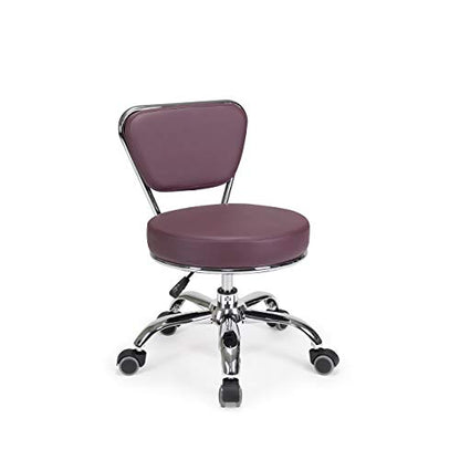 Dayton Home Office/Garden Rolling Seat (Burgundy) Pneumatic, Short Stool with Adjustable Height 13"-15", Perfect for Home Office, Gardening, Garage Mechanic, School and Lab - color: Burgundy