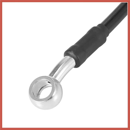 ACROPIX Universal 50cm 19.69" Motorcycle Brake Clutch Oil Hose Line Pipe Hydraulic Reinforced Stainless Steel Braided Black Car Parts