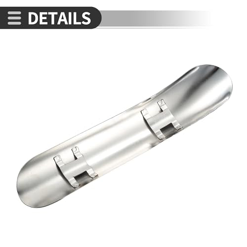Motoforti Universal Motorcycle Exhaust Pipe Heat Shield Curved Motorbike Heat Insulation Cover, 265x55mm, Durable, Stainless Steel, Silver Tone, 1 Set - color: Silver Tone