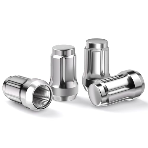 GAsupply 12x1.5 Lug Nuts 6 Spline, Chrome 1.38" 35mm Tall Cone Seat, 4 Pack - color: Silver, size: M12x1.5, style: 4 Pack-1.38" Tall