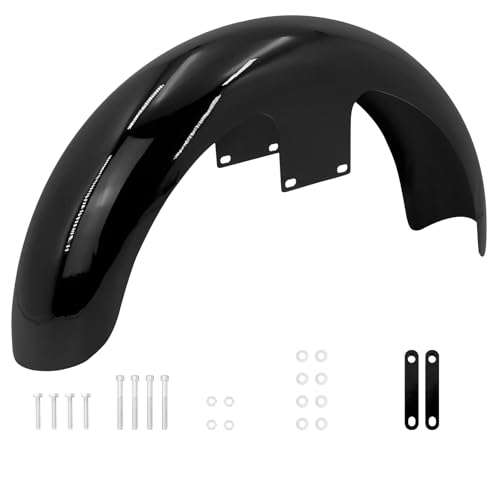 19 inch Front Fender Vivid Black Fit for Harley Touring 1996-2023 - size: R19, style: Vivid Black
