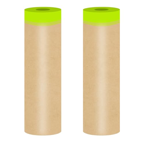 Tape and Drape, 24” x 100 feet Masking Paper for Painting, 2 Pack - size: 24",100ft