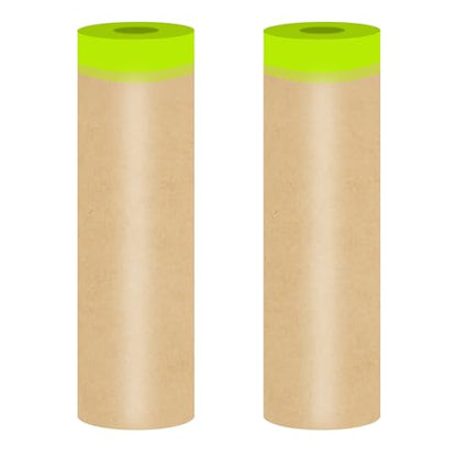 Tape and Drape, 24” x 100 feet Masking Paper for Painting, 2 Pack - size: 24",100ft
