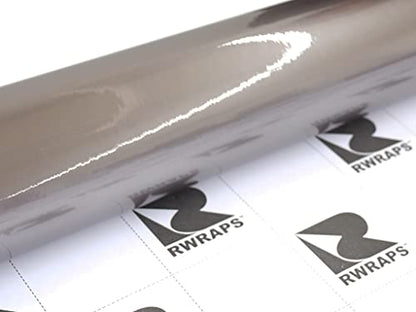 Rwraps Gloss Metallic Vinyl Car Wrap Film Sheet Roll with Air Release Technology - 5ft x 1ft, Gray - color: Gloss Metallic Gray, size: 5ft x 1ft