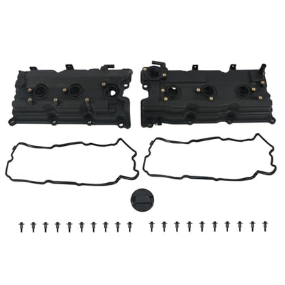 Dual Valve Cover Set with Gasket Compatible with Pathfinder QX4 3.5L 02-03