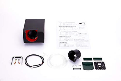 YONEDA Turbo Boost Gauge Kit Vacuum 30 PSI Tinted 7 Color - Includes Mechanical Hose & T-Fitting - Black Dial- for Car&Truck - 55mm