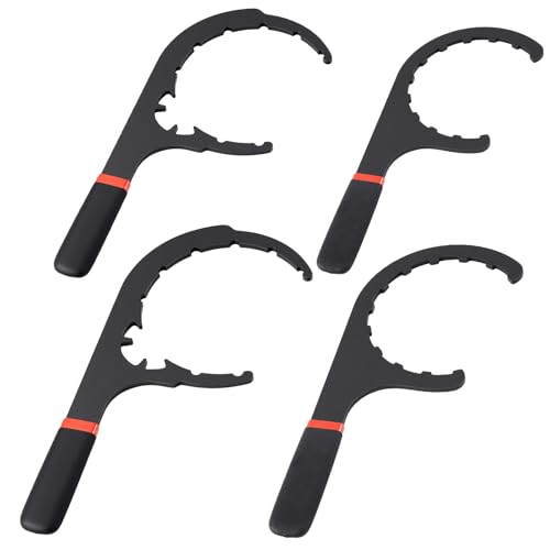 4 Pcs Fuel Filter Wrench 4.6'' & 5'' & 6'' & 8'' Red and Black - color: Red and Black, size: 4.6'' & 5'' & 6'' & 8''