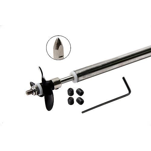 Fielect Drive Shaft w Propeller and Universal Joint for RC Boat, L300mm Shaft, L250mm Sleeve, D36mm Propeller, Fit for 4mm Motor Shaft - color: 4.00mm 30cm 25cm