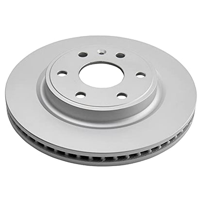 TRQ Front and Rear Brake Rotors Set Vented Premium G-Coated - style: BKA14810
