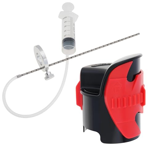 Motorcycle Fork Seal Saver Cleaner & Oil Level Syringe Gauge Fluid Tool - color: Red