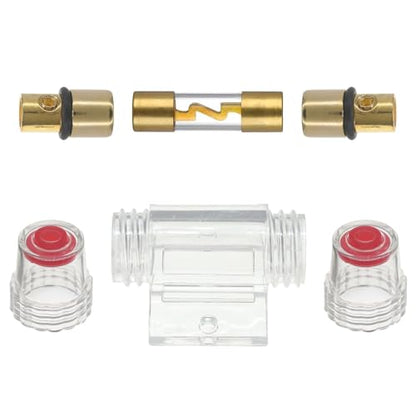 VEXUNGA 4-8 Gauge AWG Inline 100 Amp Fuse Holder with 100A AGU Fuses for Car Audio Alarm Amplifier Subwoofer in-line Fuse Holders (100Amp) - size: 100A