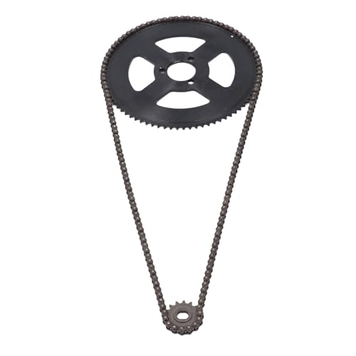 25H Chain Sprocket Kit, 25H Chain Sprocket Set Steel 10mm 15T Front Sprocket 29mm 80T Rear Sprocket 146 Link Drive Chain for 47CC 49CC Mini Motorcycle ATV Dirt