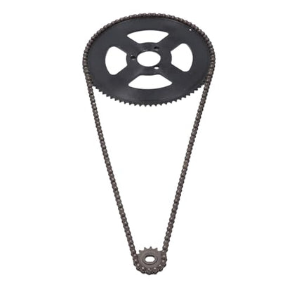 25H Chain Sprocket Kit, 25H Chain Sprocket Set Steel 10mm 15T Front Sprocket 29mm 80T Rear Sprocket 146 Link Drive Chain for 47CC 49CC Mini Motorcycle ATV Dirt