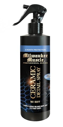 Ceramic Auto Car Wax Spray - 16 Fl Oz - Milwaukee Muscle - 4X The Ceramic Coating - Detail Spray Wax - Advanced Hydrophobic Spray for Shine and Protection - size: 16 Fl Oz (Pack of 1)