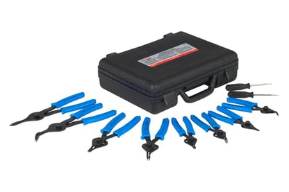 OTC 4512 Snap Ring Pliers Set - Includes 8 Pliers, 2 Picks & Storage Case - size: Full Set, style: Bent and Straight Tips