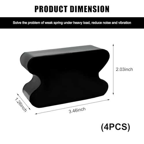 4 PCS Rubber Car Coil Spring Spacers, Heavy Duty Lift Blocks for 2" to 2.5" Coils Springs Elevation, Universal Front & Rear Coil Spacer Spring Booster Kit for Cars Trucks SUVs