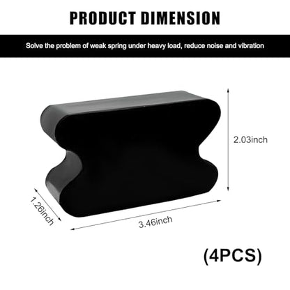 4 PCS Rubber Car Coil Spring Spacers, Heavy Duty Lift Blocks for 2" to 2.5" Coils Springs Elevation, Universal Front & Rear Coil Spacer Spring Booster Kit for Cars Trucks SUVs
