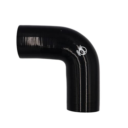 2.5 Inch / 63mm 90 Degree Silicone Elbow Hose – Extended Leg Design, True 102mm Length, 5.5mm Thickness – High Temp 4-Ply Black Coupler for Turbo, Intake, Radiator Pipe - size: 2.5 Inch / 63mm