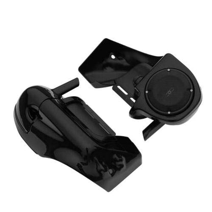 TCMT Lower Vented Leg Fairing 6.5" Speaker Grills Fits For Harley Touring Road King Street Glide Electra Glide Ultra-Classic Road Glide 1983-2013 - color: Vivid Black #1