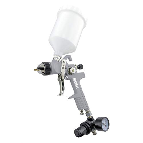 NuMax SPS14 Pneumatic 1.4mm Tip HVLP Gravity Feed Spray Gun with 600cc Plastic Cup - size: 1.4mm Tip, 600cc Cup