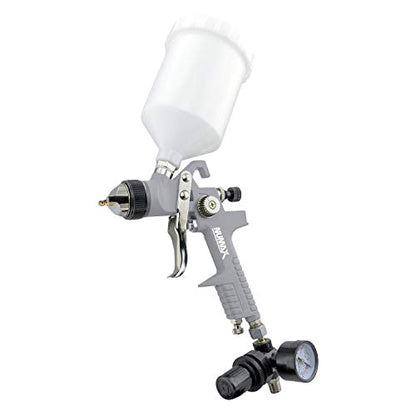 NuMax SPS14 Pneumatic 1.4mm Tip HVLP Gravity Feed Spray Gun with 600cc Plastic Cup - size: 1.4mm Tip, 600cc Cup
