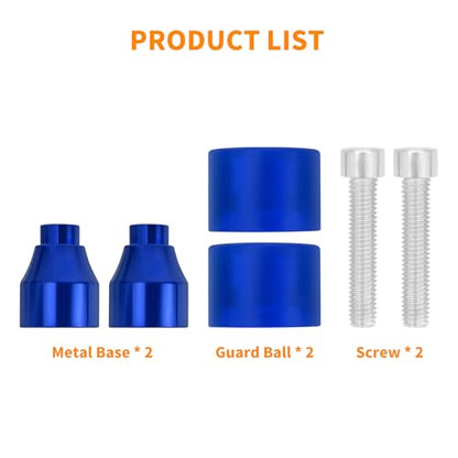 Crash Bar Wheel Screw Fit for Harley Touring and Softail - style: Blue Wheel with Blue Slider