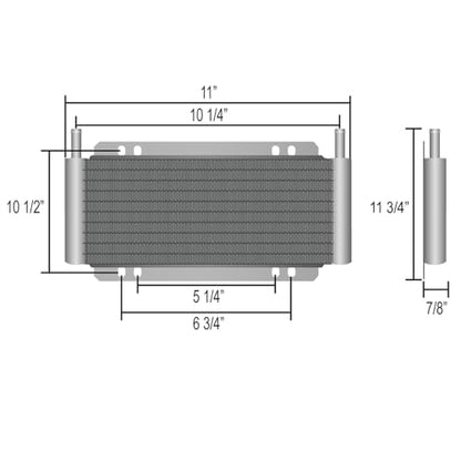 30 Row Engine Transmission Oil Cooler Electric Fan 6AN in-Line Hose End Fitting 180'F Degree Thermostat Temperature Switch Relay Wiring Kit