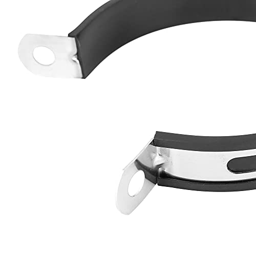 F FIERCE CYCLE 89mm 3.5" 3 1/2 Inch Motorcycle Exhaust Band Joint Clamp Muffler Pipe Stainless Steel Silver Tone - color: Silver Tone