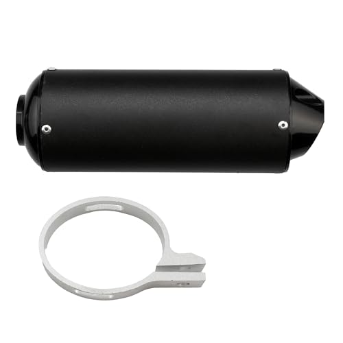 28MM 1.1" Exhaust Muffler,Motorcycle Exhaust Silencer Pipe For 50cc 70cc 90cc 110cc 125cc 150cc 160cc Taotao Sport-B Dirt Pit Bike ATV Quad-Black - color: 28mm Black