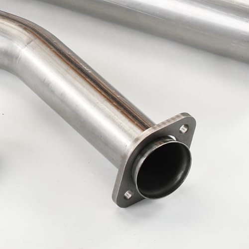 1 Set Stainless Steel Exhaust Pipes for Ford F150 2018-2020 3.0L 4" Powerstroke Diesel - size: for 2018-2020 F150