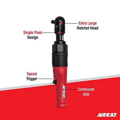 AIRCAT 805-HT 3/8" High Torque Ratchet Wrench, 180 RPM - size: 3/8-Inch