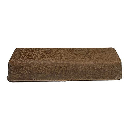 Benchmark Abrasives Buffing Compound for Cutting Removing Scratches on Brass Aluminum Pewter, Non-Ferrous Metals, Wood, Stainless Steel, 1 Pound Bar (Brown Tripoli) - style: Brown Tripoli