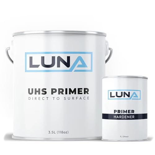 DipYourCar Luna UHS Direct to Surface Primer/Sealer 4.5L Kit - High-Build Automotive Primer & Sealer, Ultra High Solids, Fast Drying, Easy Sanding, Excellent Adhesion for Car Paint, Body Repair & Metal Surfaces - color: White