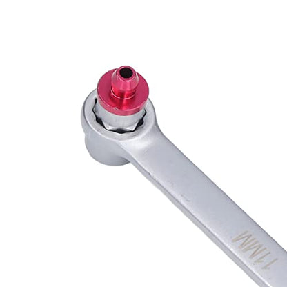 AMONIDA 11mm Brake Fluid Clutch Bleeder Wrench Steel Brake System Bleeding Tool 12 Point Wrench for Car Truck Motorcycle Vehicle Brake Fluid Oil Emptying Tool