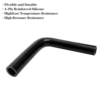 ID 3/4"-1" 90 Degree Reducer Silicone Elbow Coupler 7" Leg Length - size: ID: 3/4" to 1" (19mm to 25mm)