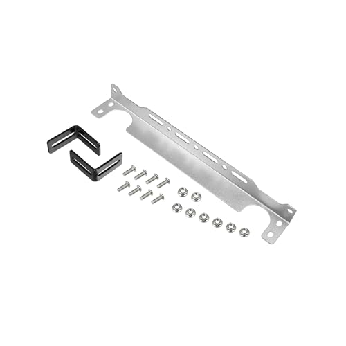 Motoforti Universal Oil Cooler Mounting Bracket Kit 330mm Aluminum Alloy Engine Oil Cooler Radiator Adapter Kit Oil Cooler Bracket Kit Silver Tone Long-lasting