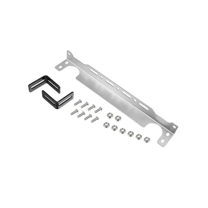 Motoforti Universal Oil Cooler Mounting Bracket Kit 330mm Aluminum Alloy Engine Oil Cooler Radiator Adapter Kit Oil Cooler Bracket Kit Silver Tone Long-lasting