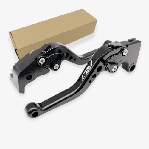 R1 Short Clutch Brake Levers for Yamaha YZFR1 1999-2024 YZF R1 R1M RS 2016 Motorcycle Accessories Adjustable Control Handles (Black_Glossy, YZF R1 2009-2014) - color: BLACK_GLOSSY, size: YZF R1 2009-2014