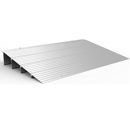 EZ-ACCESS Transitions Modular Entry Ramp, Self Supporting, Aluminum, 4 in - size: 4 Inch