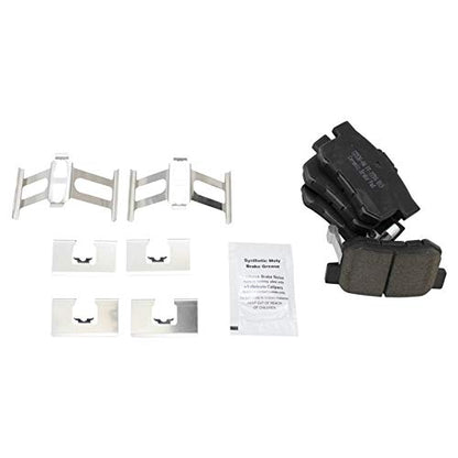 TRQ Front and Rear Brake Pad and Rotor Set Ceramic Vented Solid Rotors - style: BKA11749