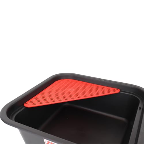 ZEELINE BY MILTON ZE702 9.5-Quart Oil Drain Pan with Filter Drain Tray, Heavy-Duty Polyethylene, Integrated Pour Spout, Large Catch Basin for Oil, Coolant & Transmission Fluid