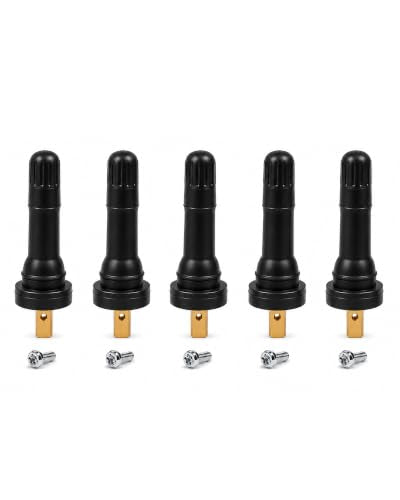 CKAuto TPMS 20008 Rubber Snap-in Tire Pressure Sensor Valve Stem, 5 Pcs - size: TPMS