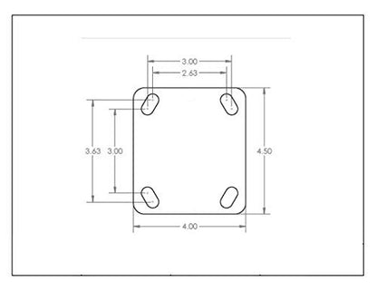 Toolbox Caster Set | 4" for Greenlee, Knaack and Other Job Boxes | All Mounting Hardware Included - size: 4x2" With Brakes