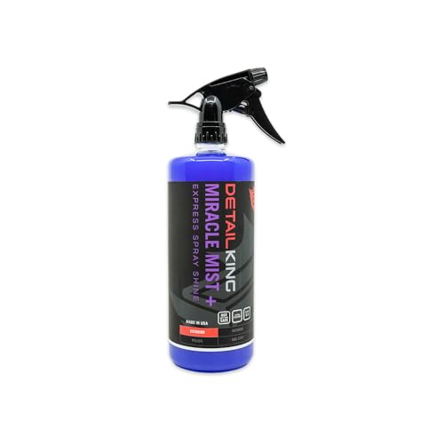 Detail King Miracle Mist+ Car Cleaning Spray Wax for Waterless Car Wash - Car Window Cleaner - Safe on all Surfaces - 32 Oz - size: 32 Fl Oz (Pack of 1)